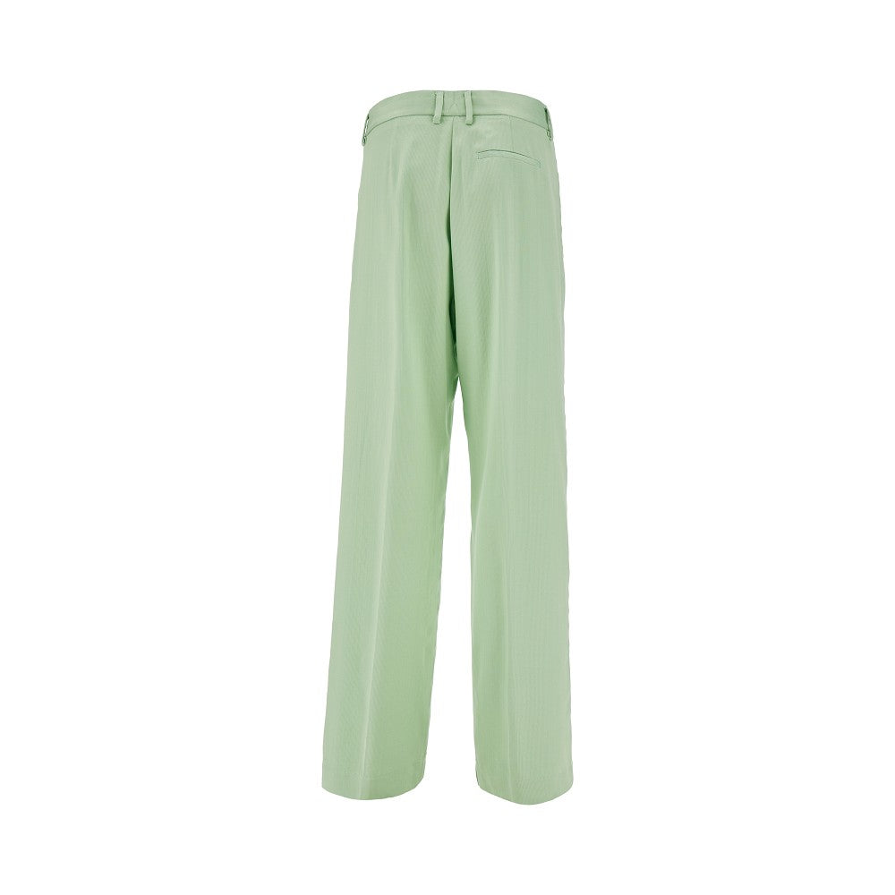 Viscose-blend pants with dart