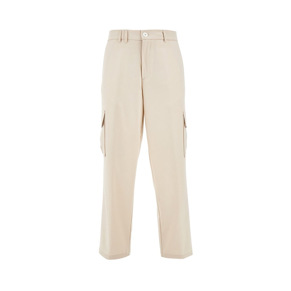 Wool and viscose blend cargo pants