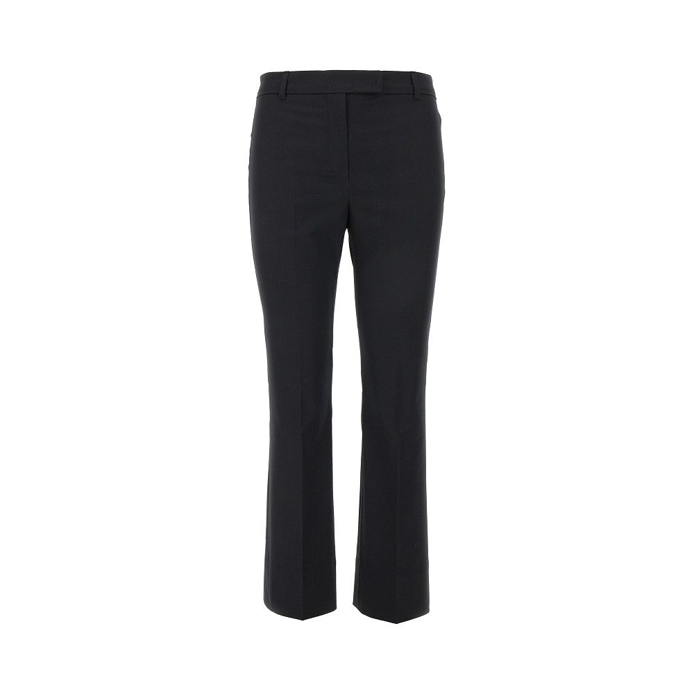 Stretch cotton flared pants