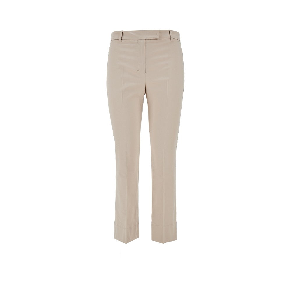 Stretch cotton flared pants