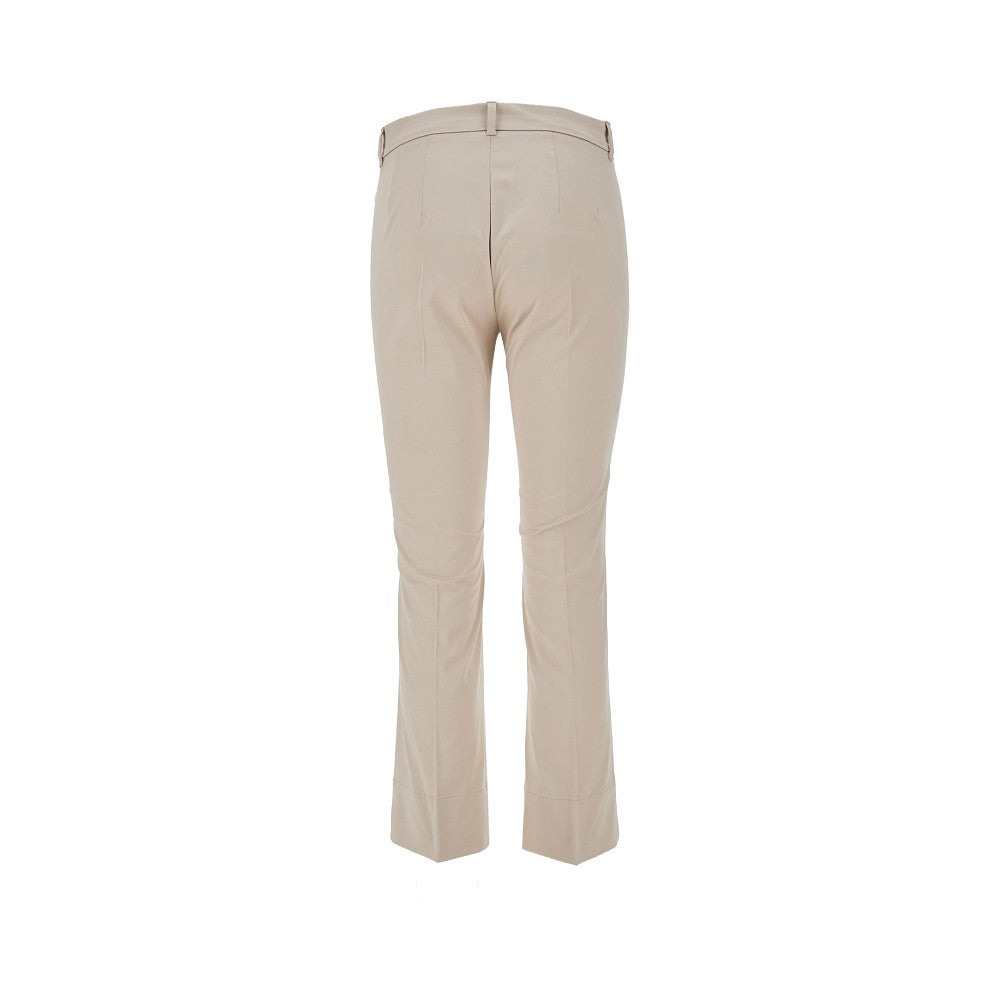 Pantalone svasato in cotone stretch