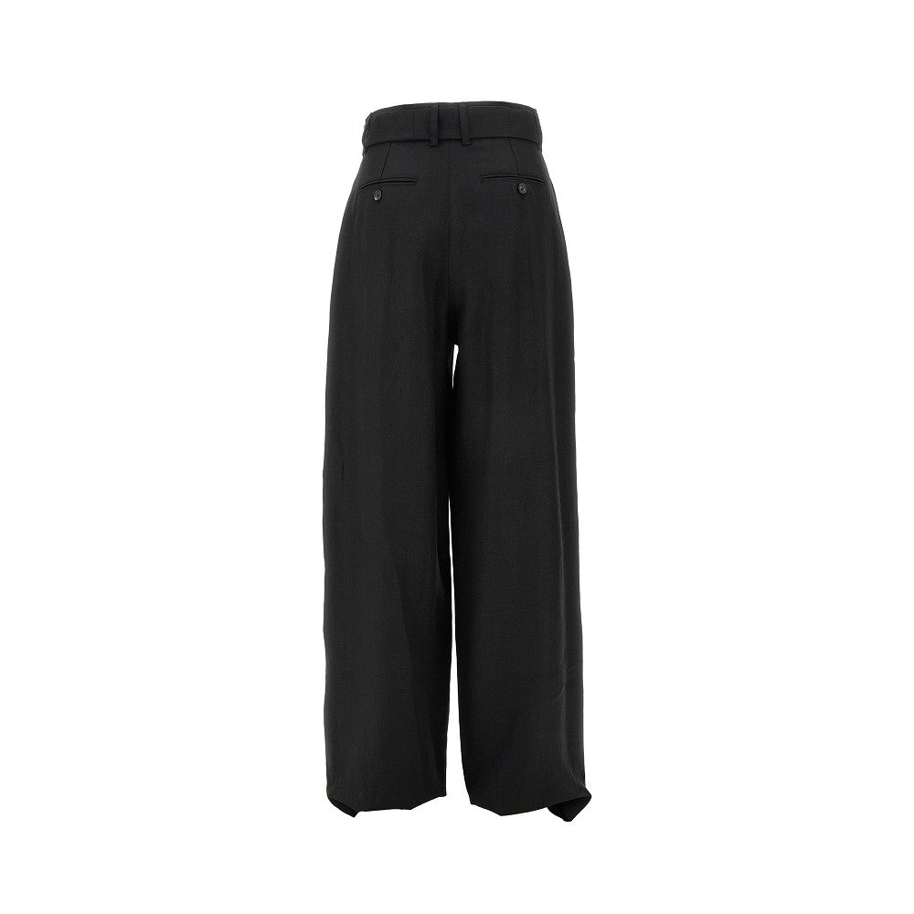 Linen pants with darts