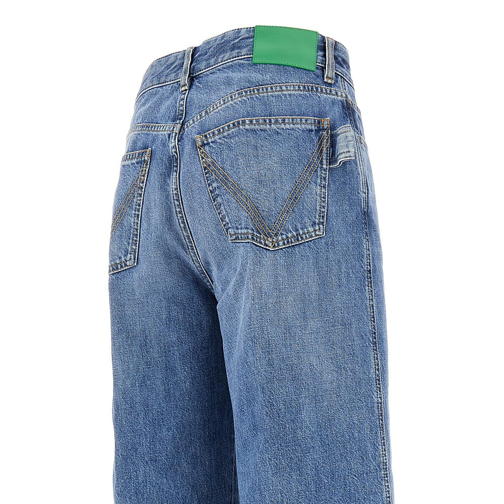 Jeans a gamba ampia in denim Vintage Wash