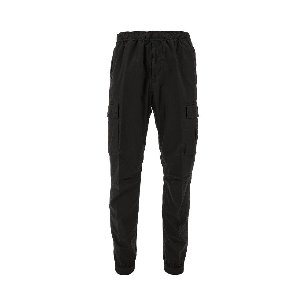 Pantalone cargo in popeline stretch