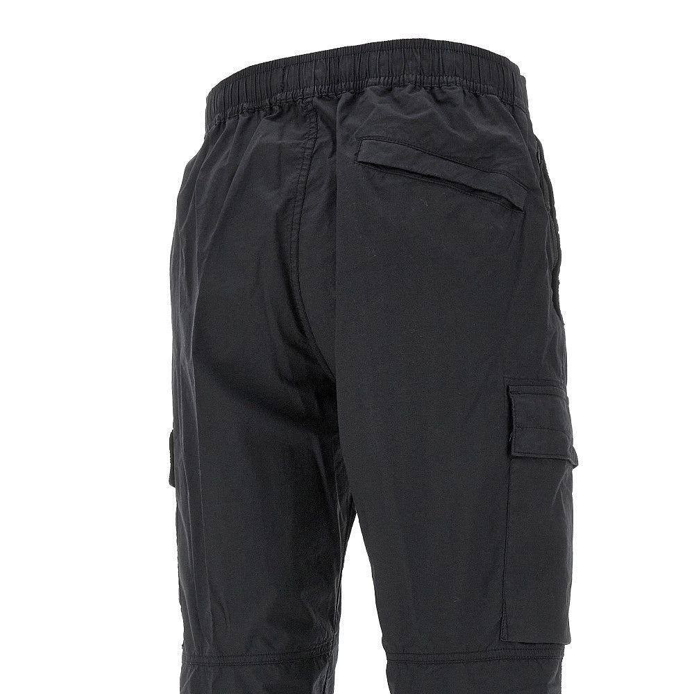 Pantalone cargo in popeline stretch