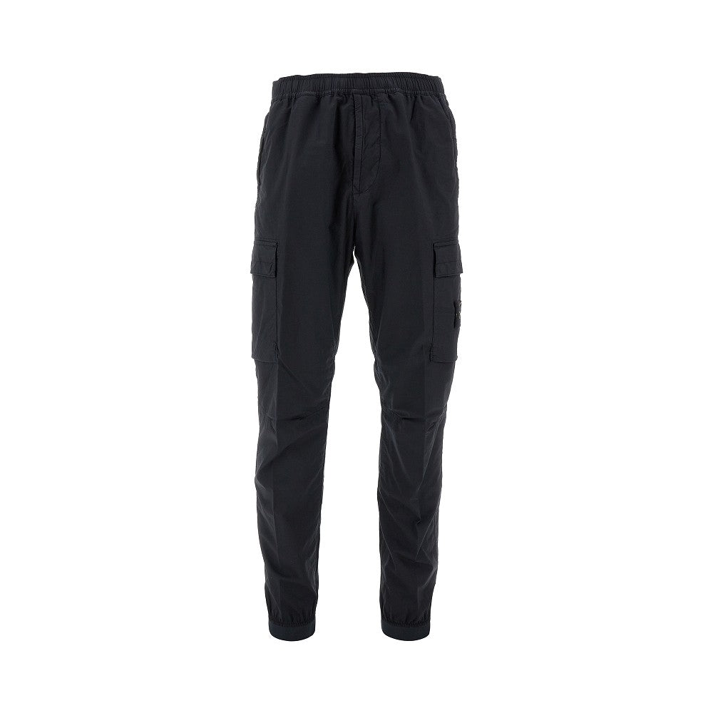 Pantalone cargo in popeline stretch