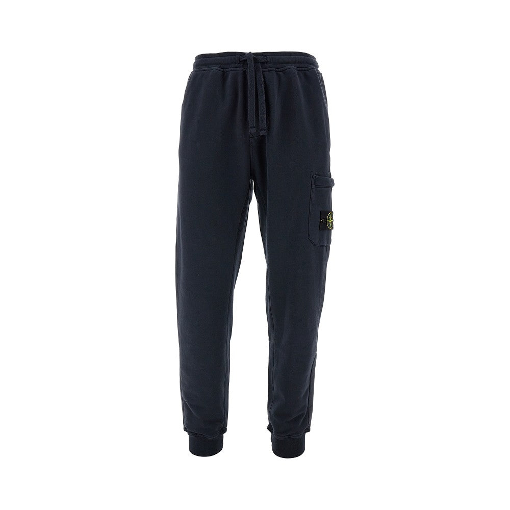 Cotton sweatpants with logo badge