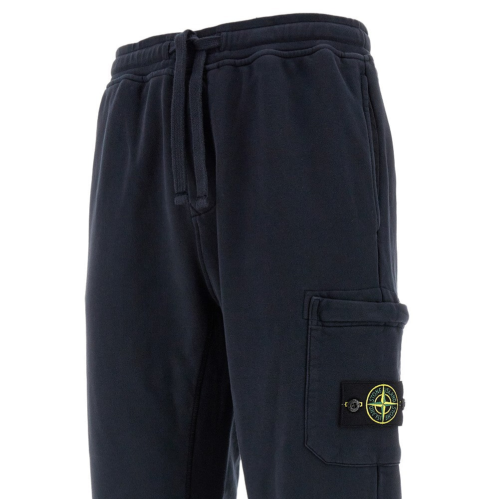 Cotton sweatpants with logo badge