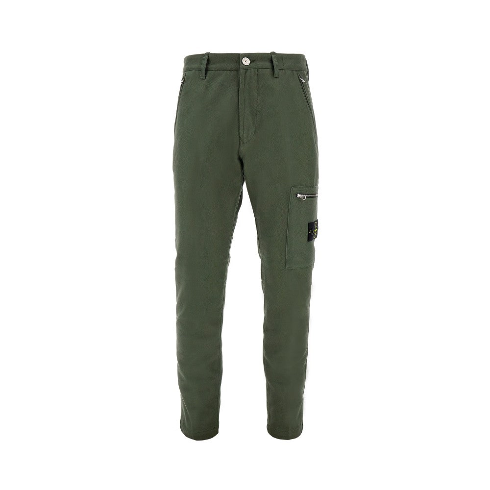 Gabardine regular tapered pants