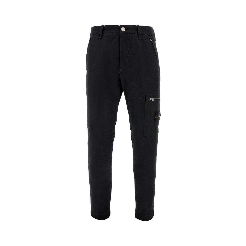 Gabardine regular tapered pants