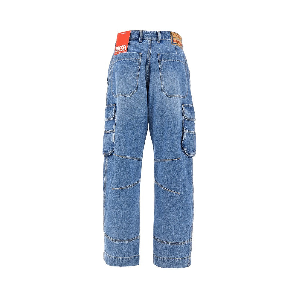 &#39;D-Fish 0kiag&#39; straight leg cargo jeans