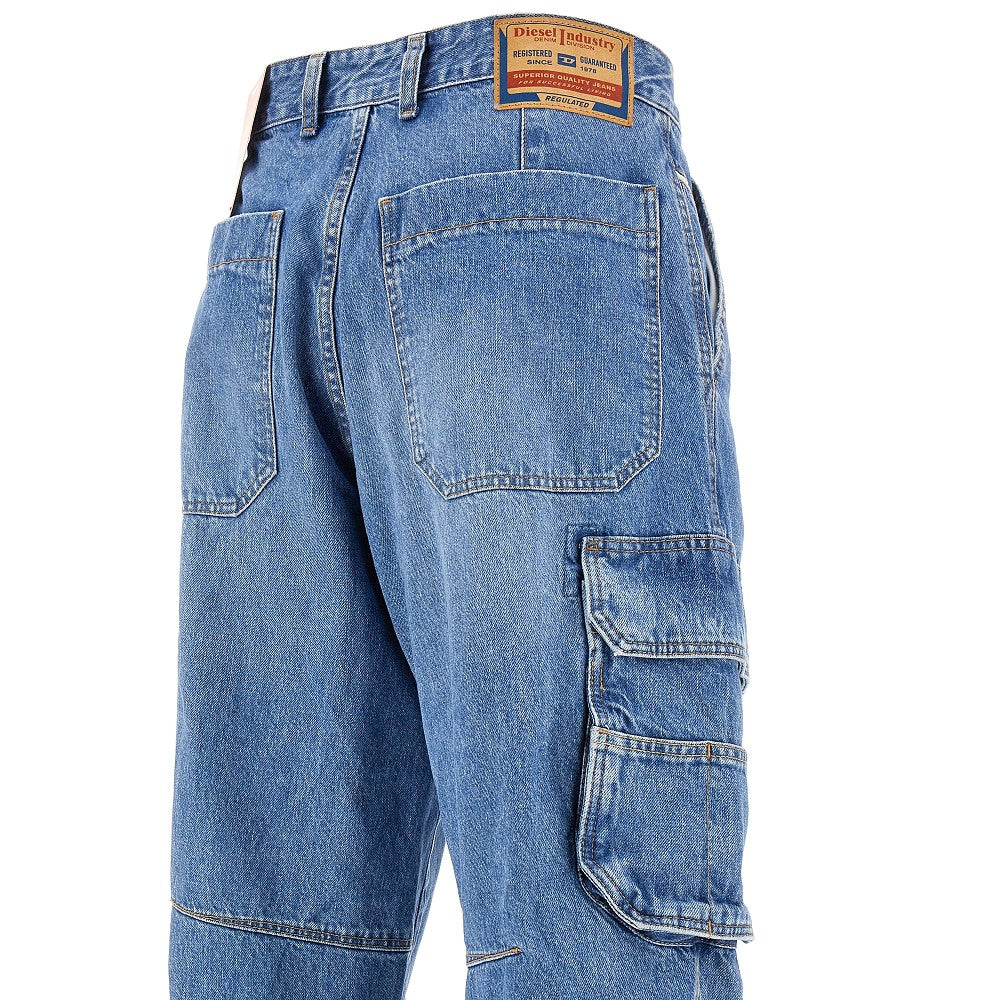 &#39;D-Fish 0kiag&#39; straight leg cargo jeans