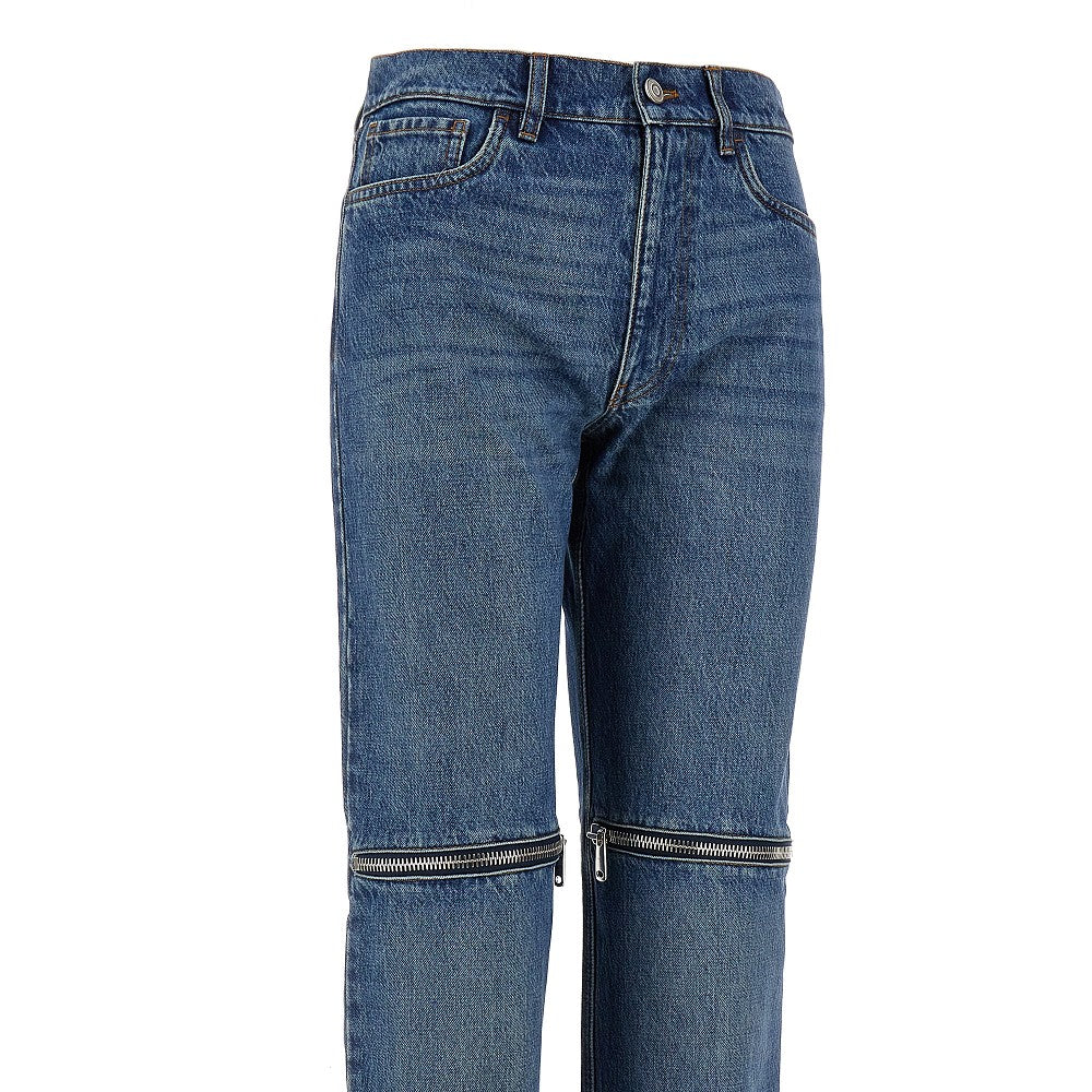 Jeans con dettaglio zip alle ginocchia