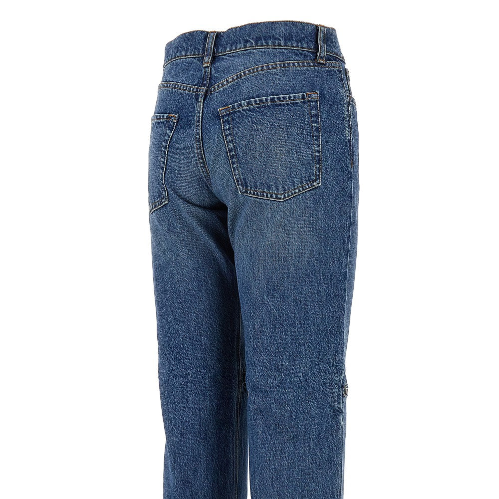 Knee zip detail jeans