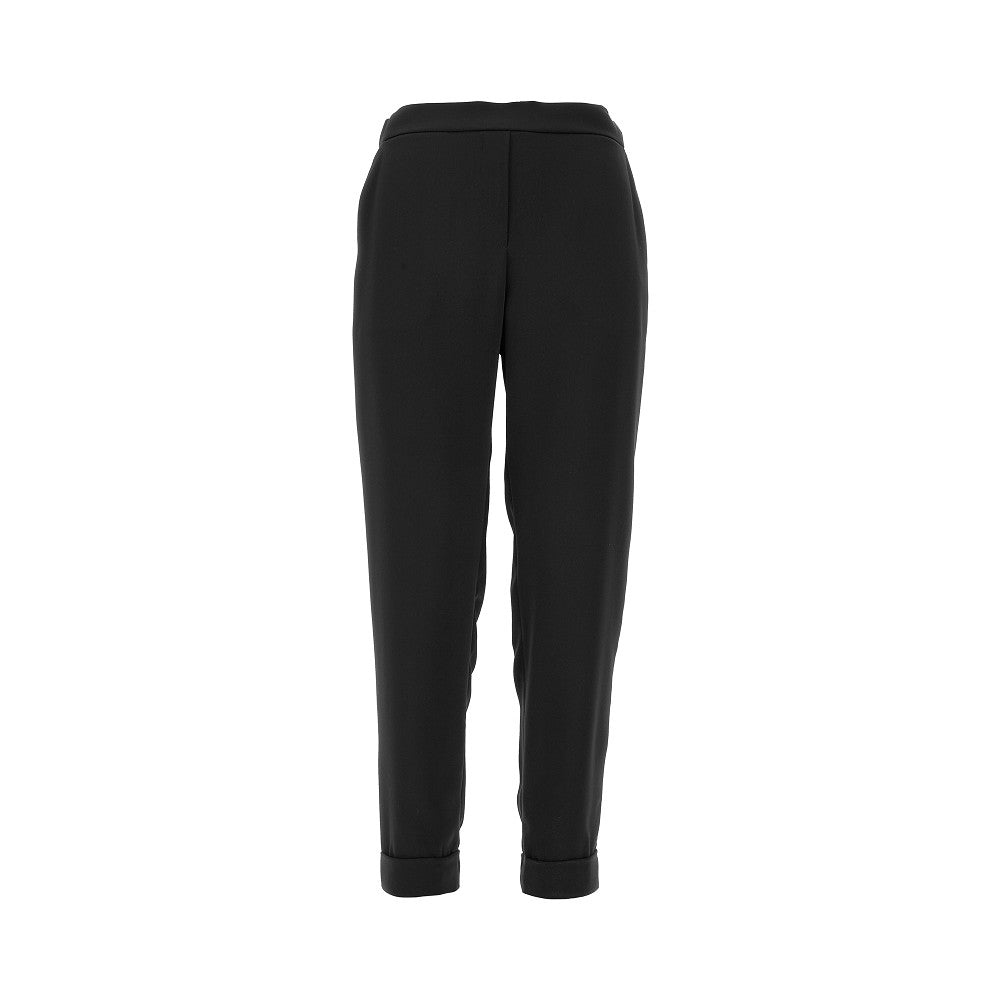 Pantalone in cady con risvolto