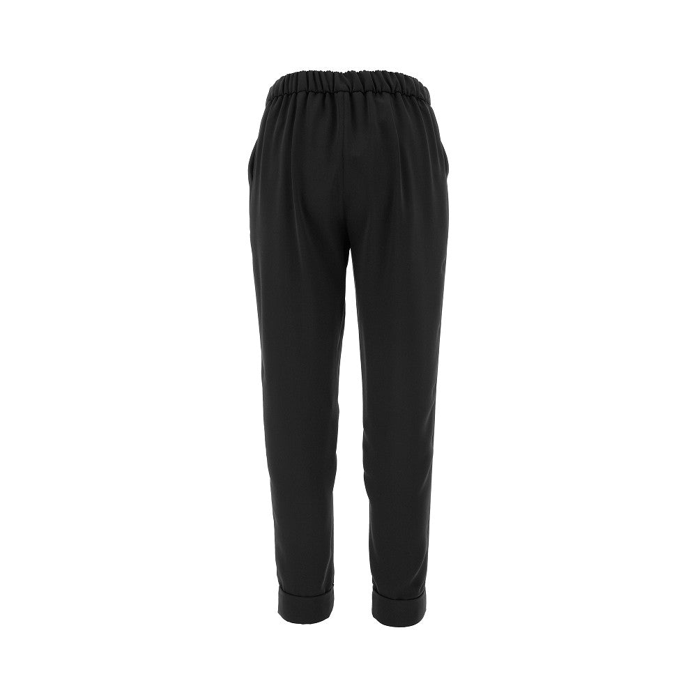 Pantalone in cady con risvolto