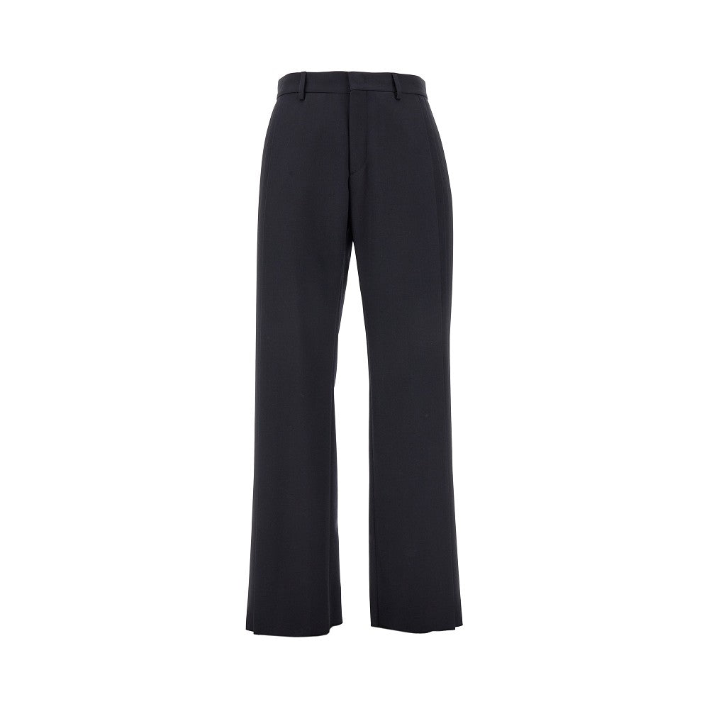 Pantalone in crêpe con dettagli plissé