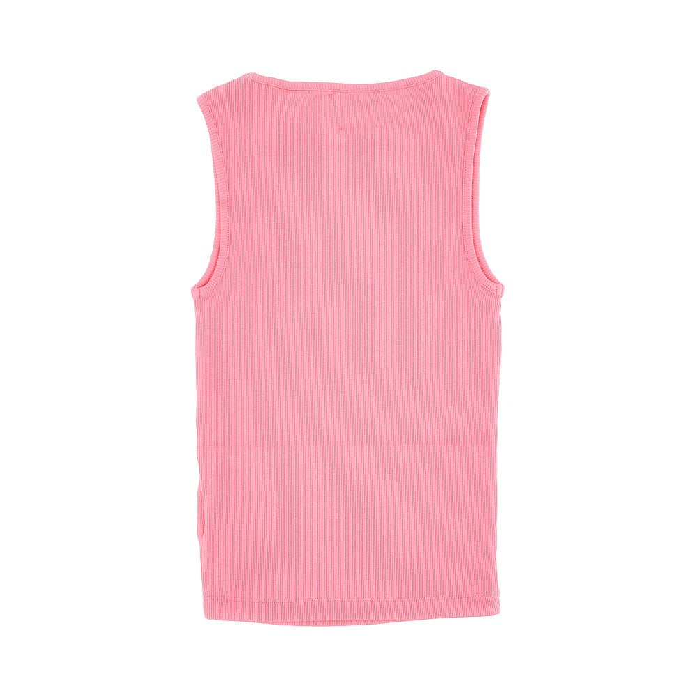 OFF print ribbed tank top