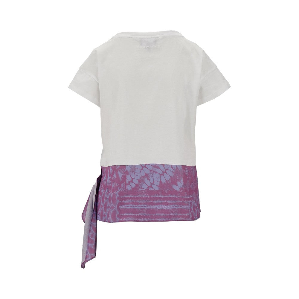 T-shirt con dettaglio foulard