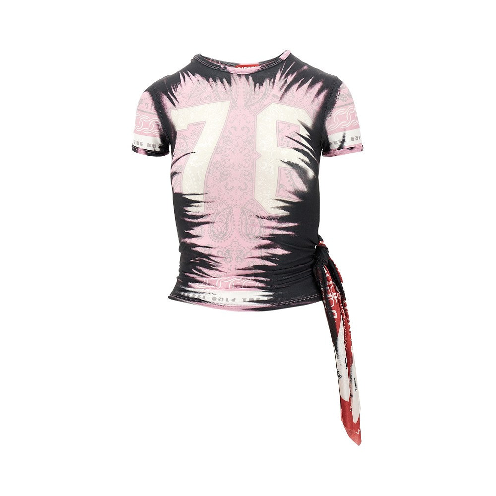 T-shirt con nodo laterale &#39;Dasha&#39;