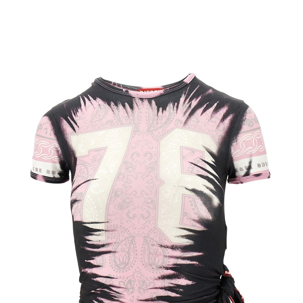 T-shirt con nodo laterale &#39;Dasha&#39;