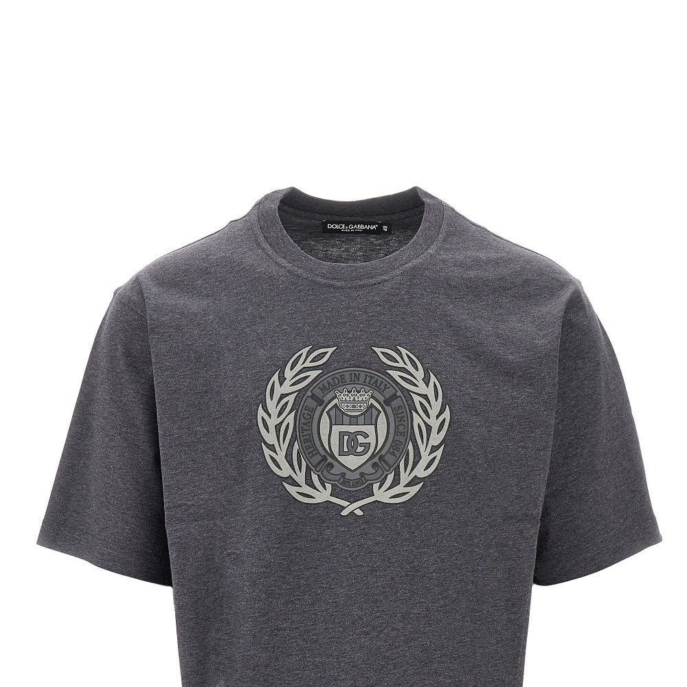 Logo print mélange T-shirt