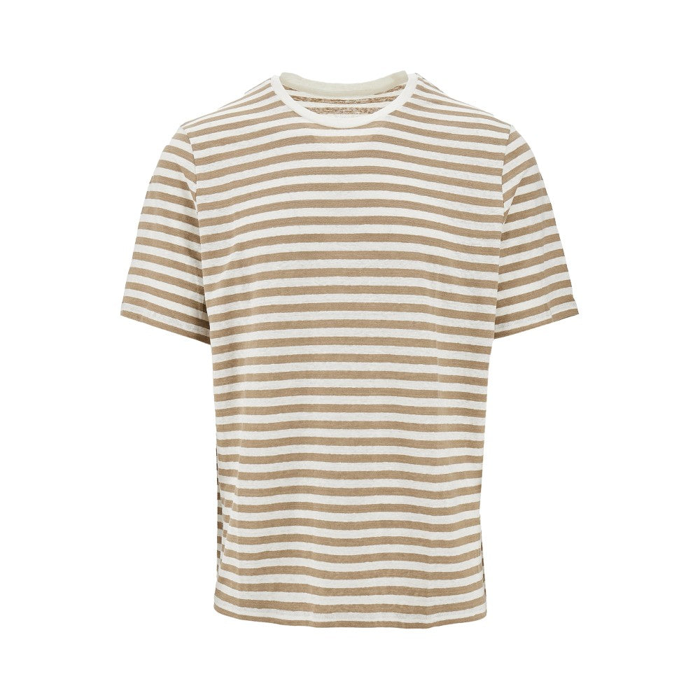 T-shirt in lino a righe