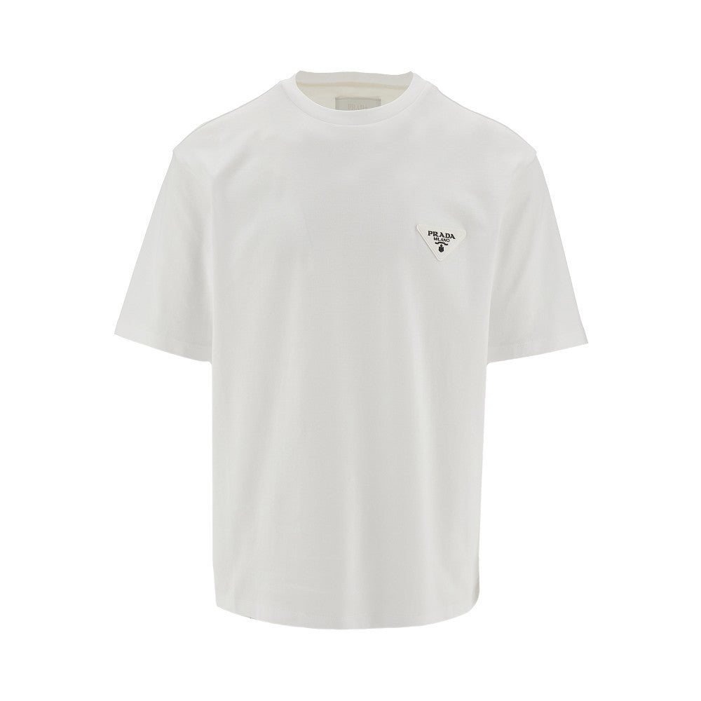 Cotton T-shirt with triangle logo