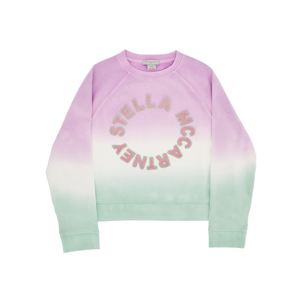 Shaded sustainable cotton crewneck sweatshirt