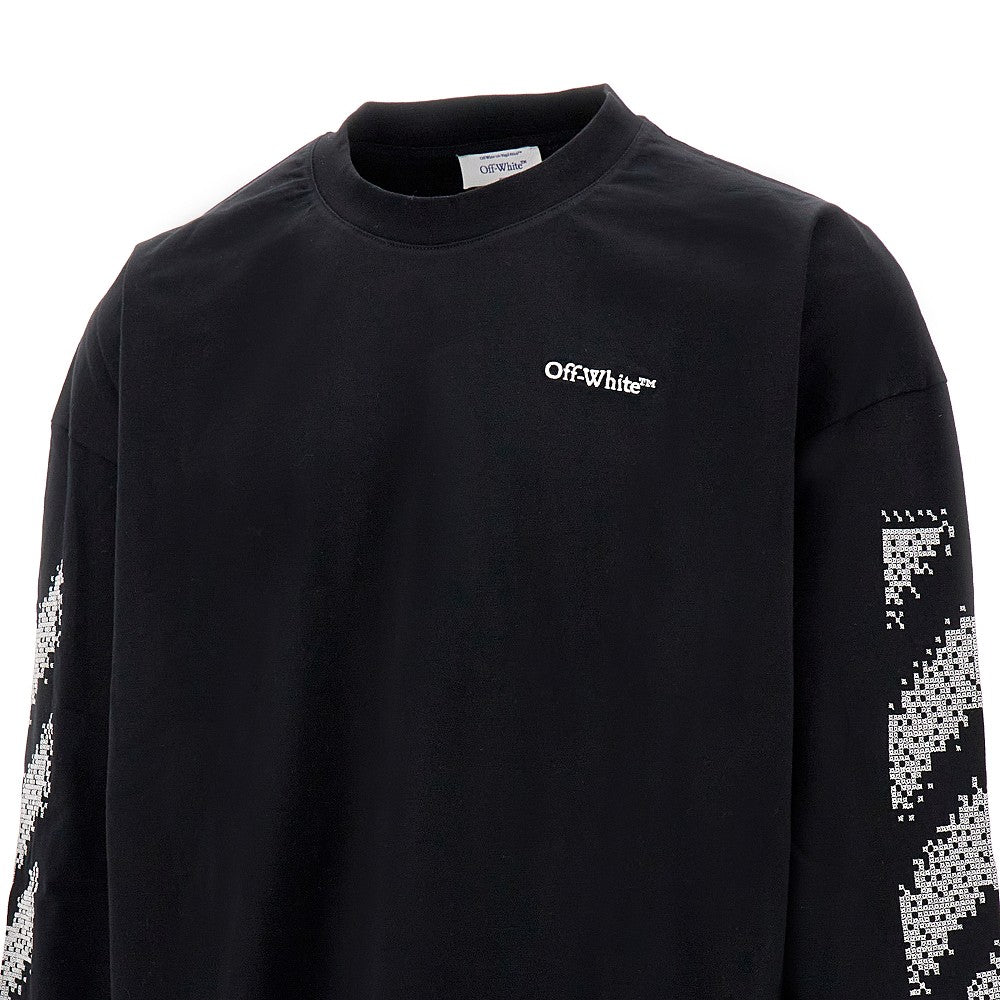 Pixel Diag embroideryT-shirt