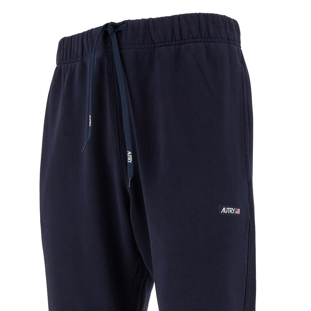 Cotton sweatpants with logo label