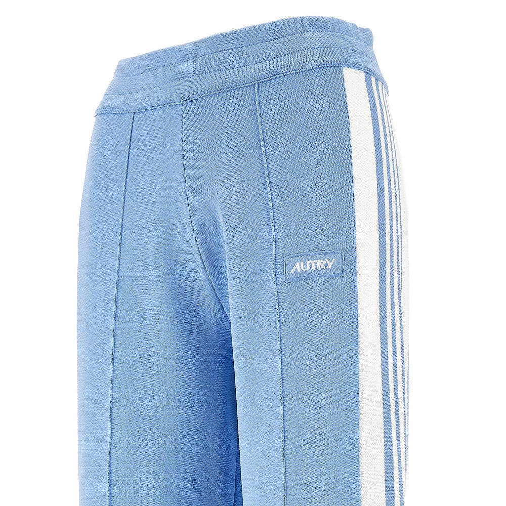 Wide-leg knitted jogging pants