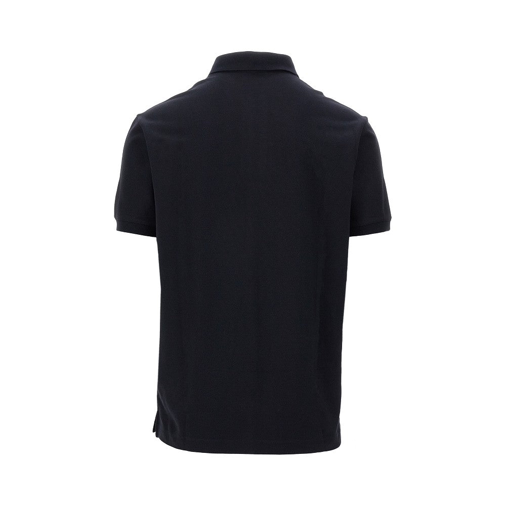 Cotton piquet polo shirt with jacquard logo