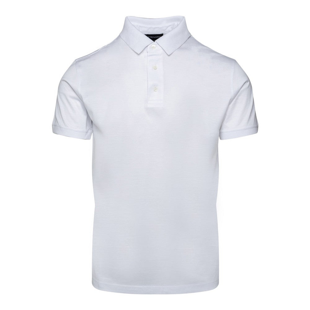 Jersey polo shirt with logo