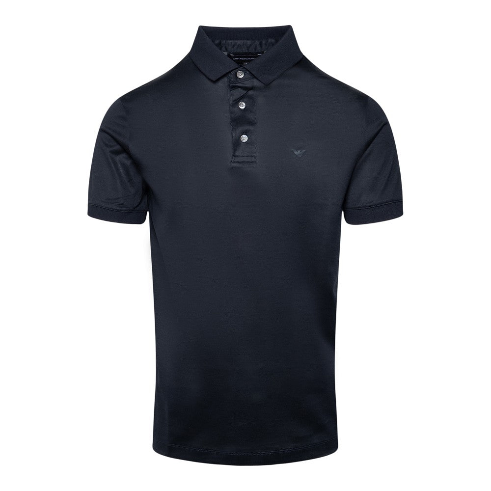 Jersey polo shirt with logo