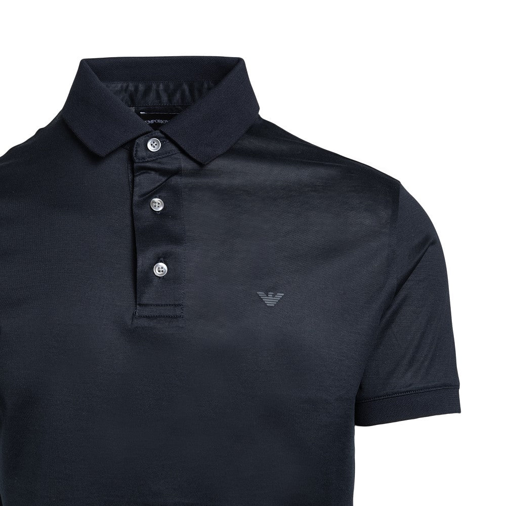 Jersey polo shirt with logo