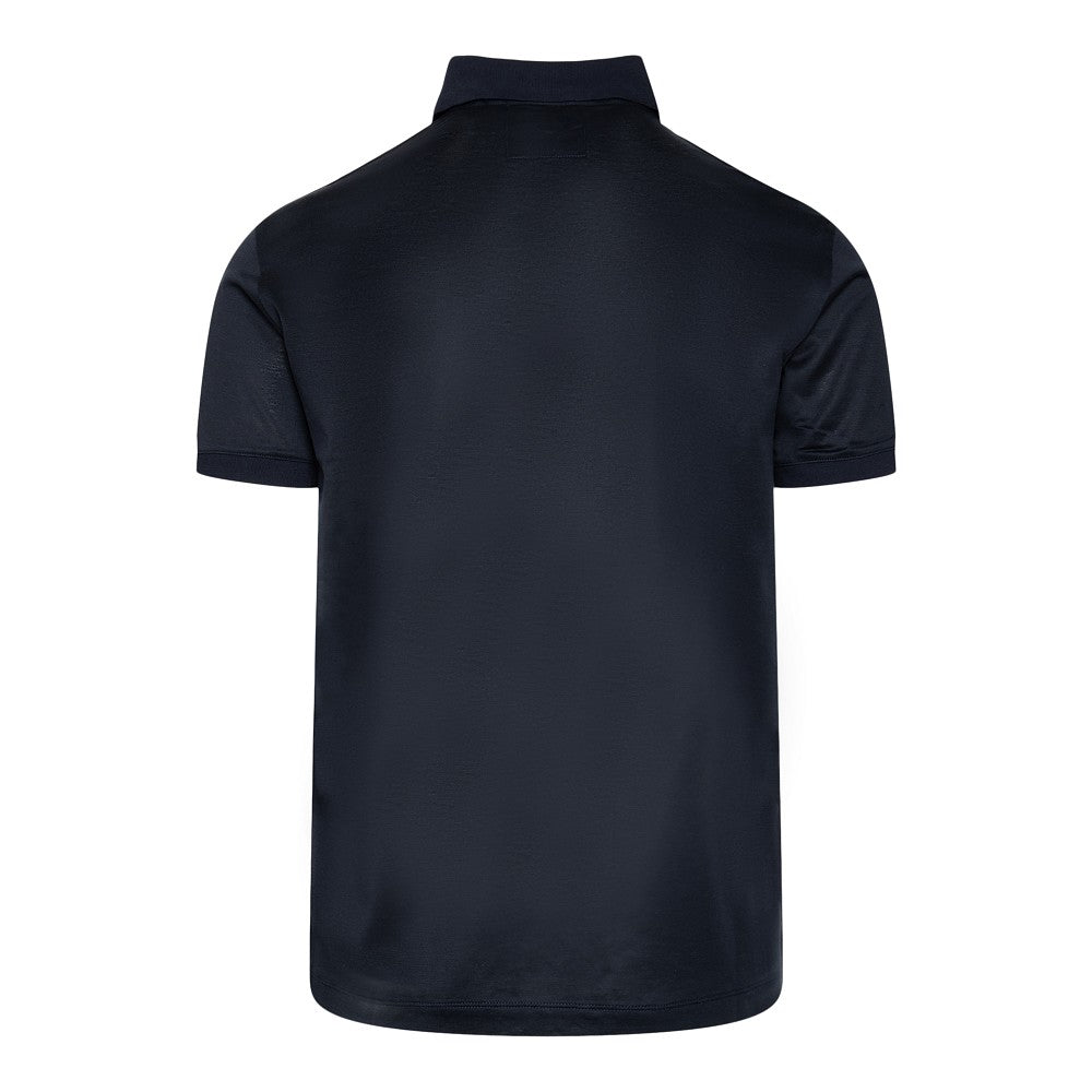 Jersey polo shirt with logo