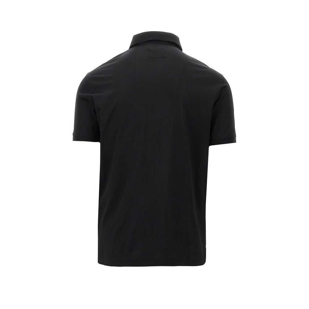 Jersey polo shirt with logo