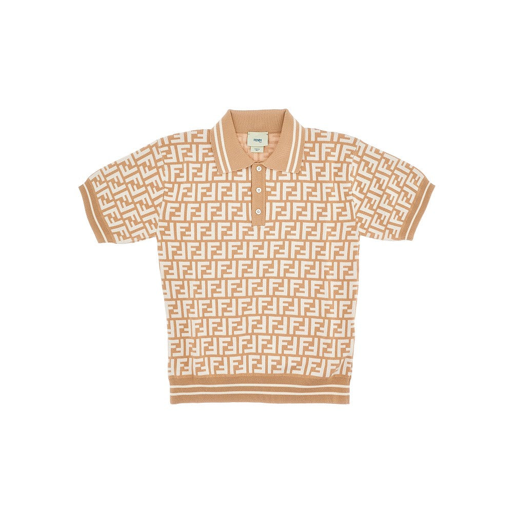 Polo in maglia jacquard FF