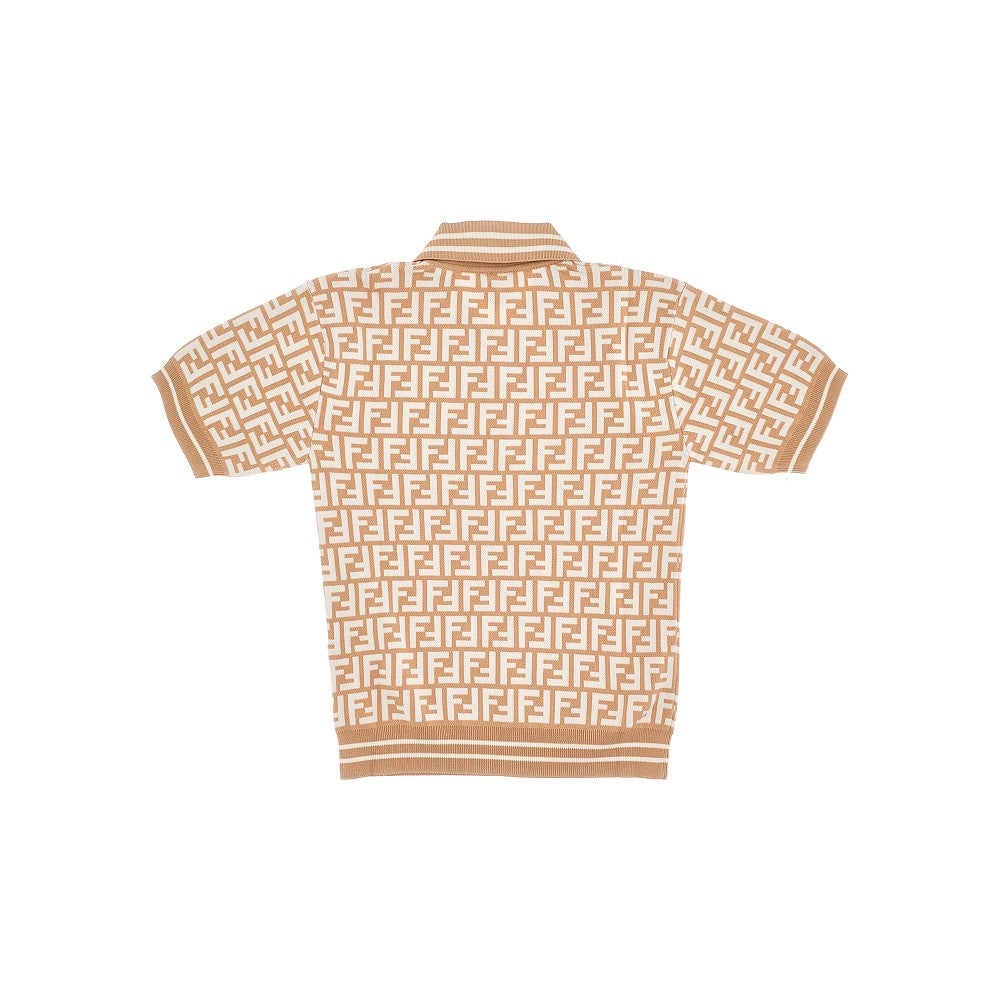 FF jacquard knit polo shirt