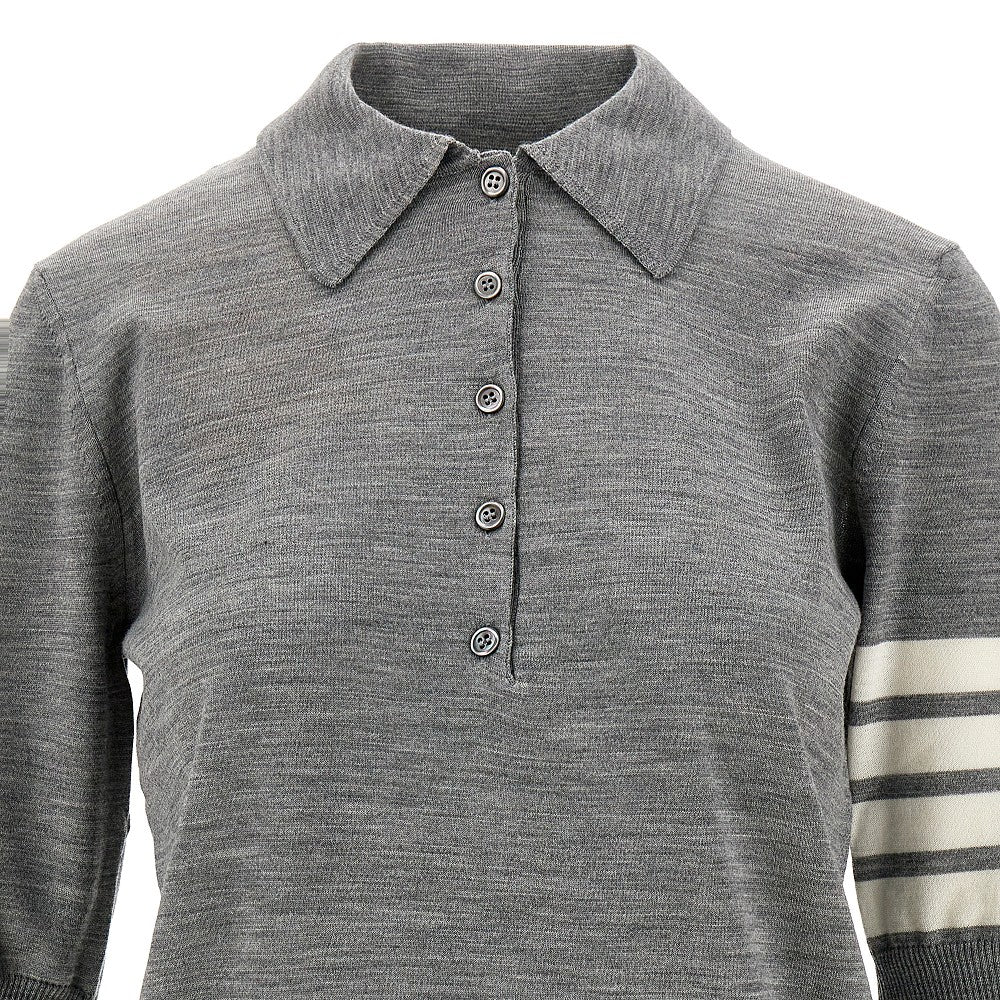 Knitted polo shirt with 4 Bar detail