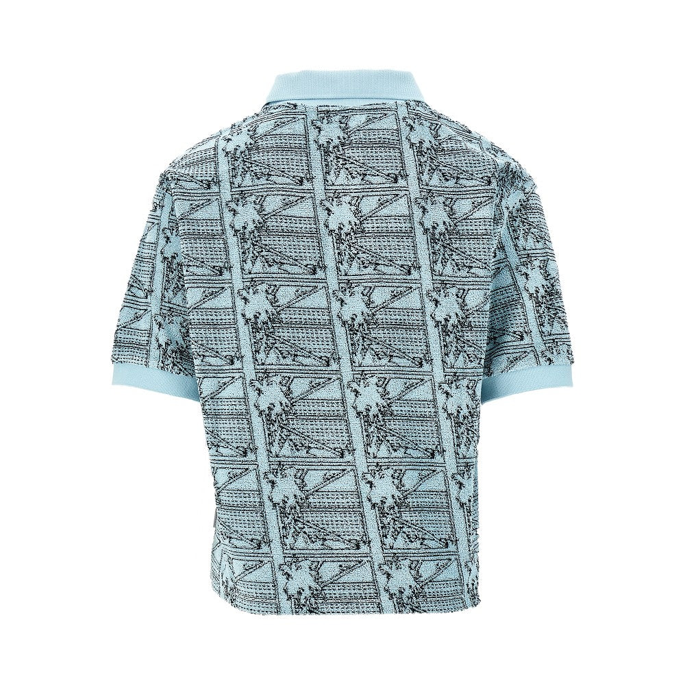 Jacquard terry polo shirt