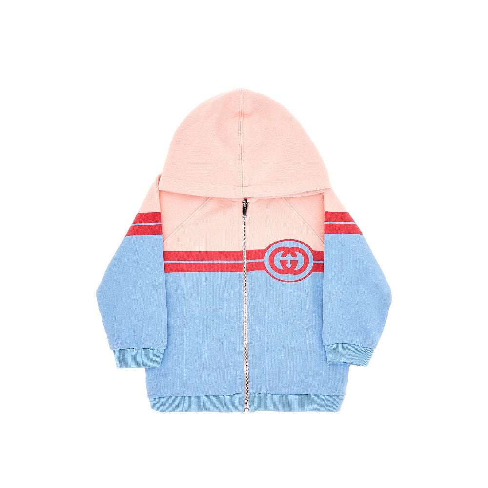 Logo print full-zip hoodie