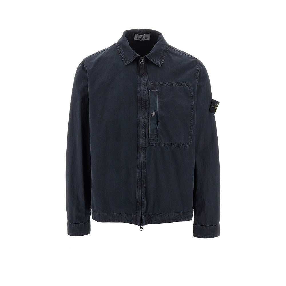 Old effect cotton overshirt