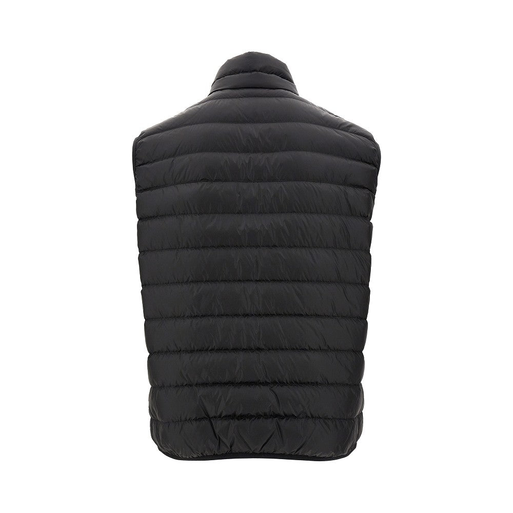 Padded vest with logo embroidery