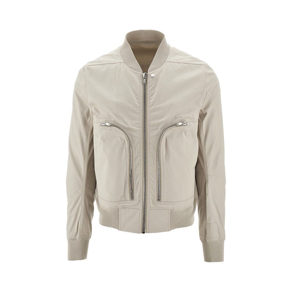 Stretch cotton bomber jacket