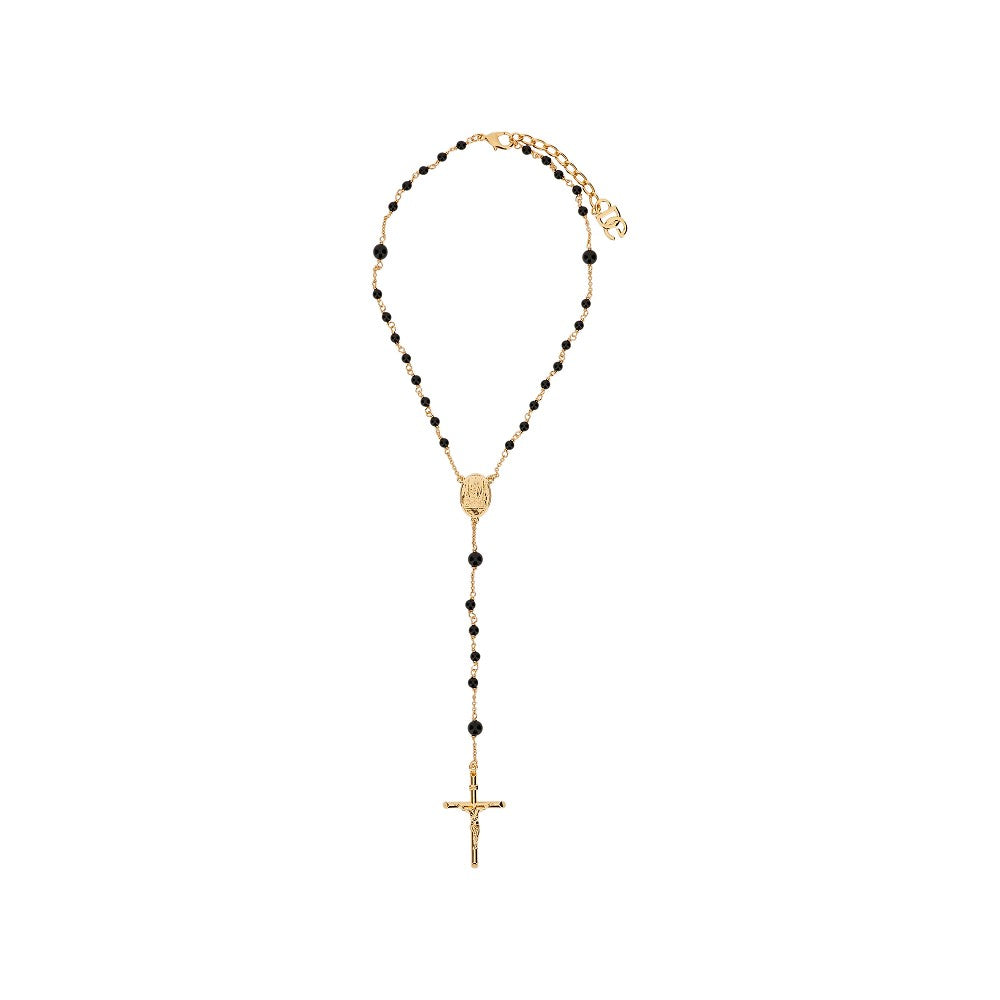 Rosary necklace with natural stones