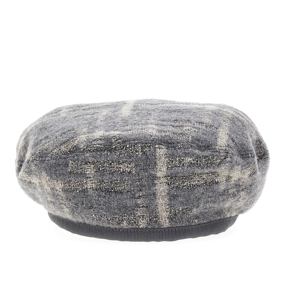 Jacquard wool-blend beret