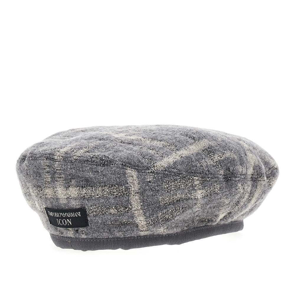 Jacquard wool-blend beret