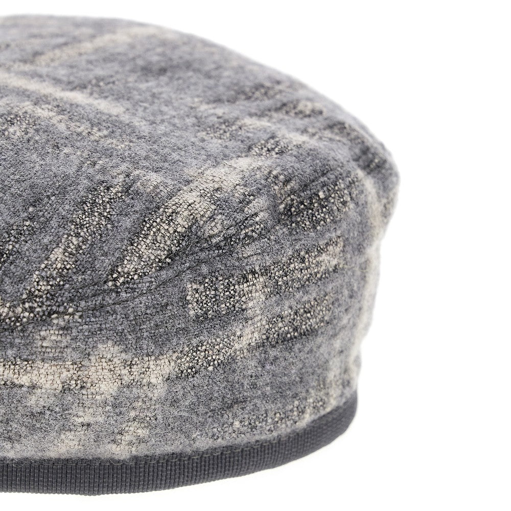 Jacquard wool-blend beret